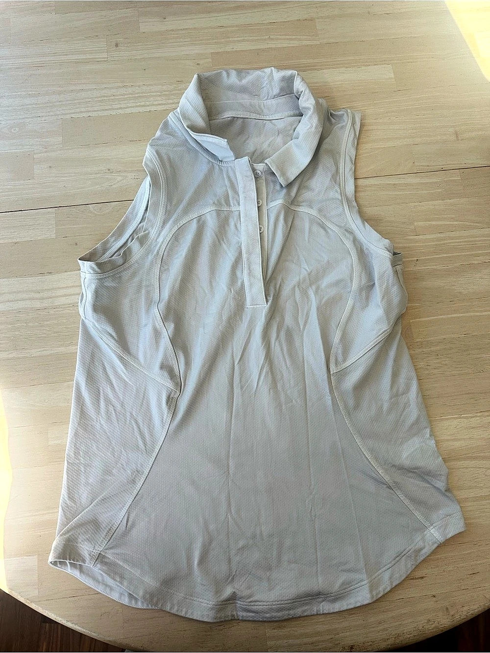 lululemon Quick-Dry Sleeveless Polo Shirt White